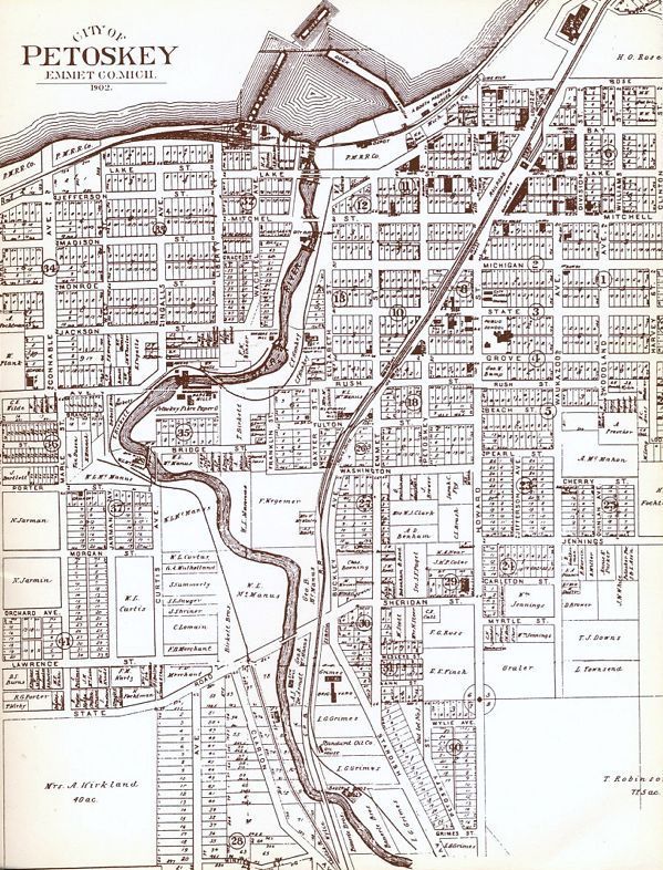 Early Petoskey MI Map